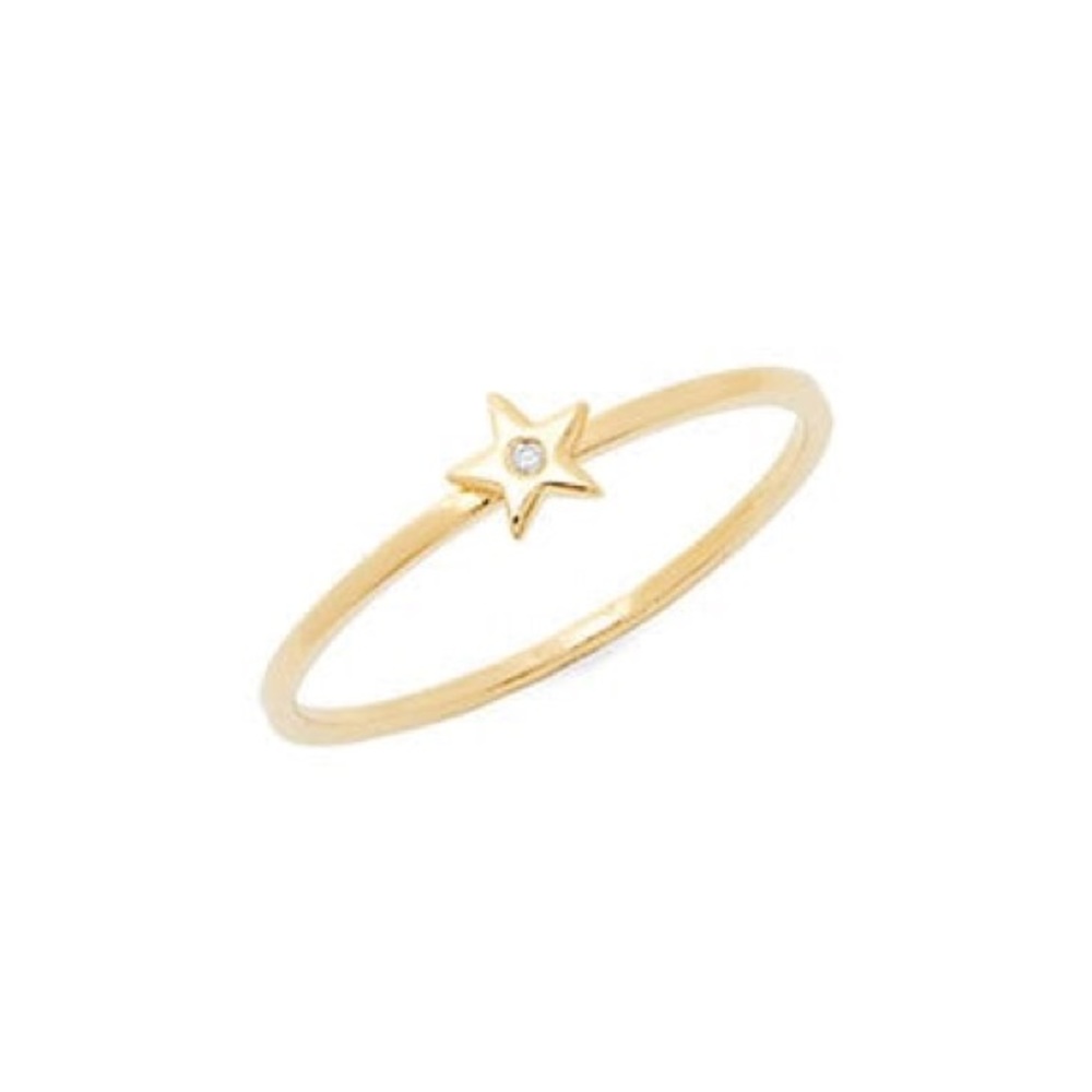 Shy Sydney Evan tiny star ring diamond 7